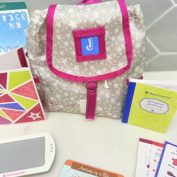 American Girl Truly Me School Backpack Set 2017 (RETIRED) School Book Bag Papers - Picture 4 of 6